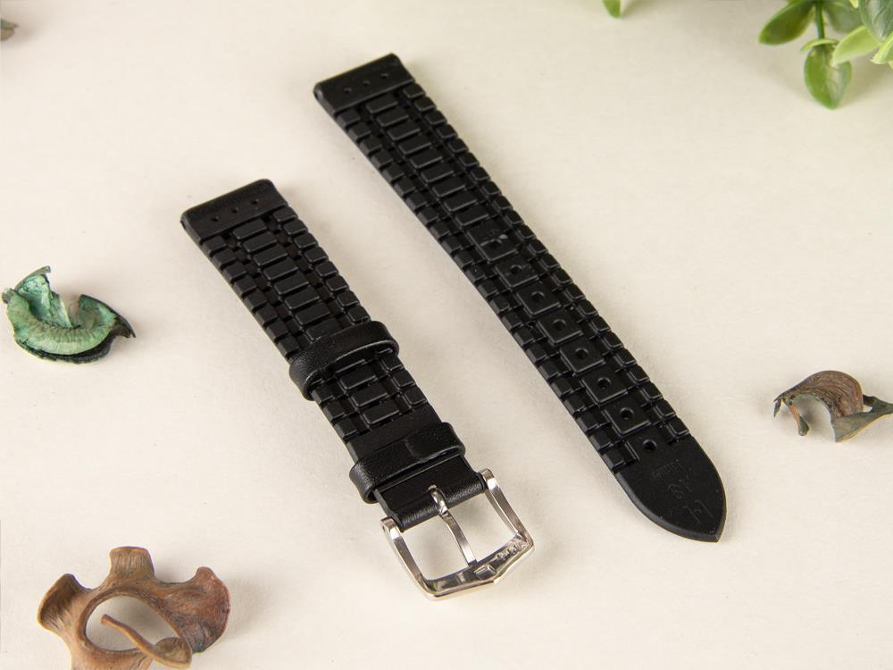Bracelet Hirsch Performance Collection James, Noir, 18 mm, 0925002050-2-18