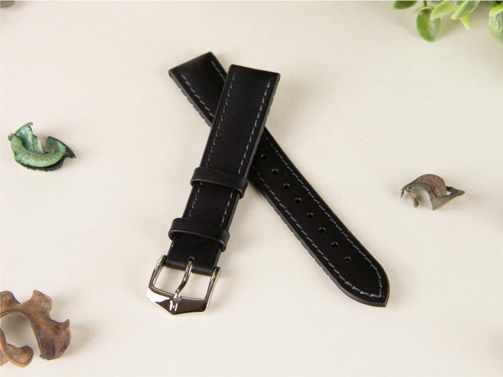 Bracelet Hirsch Performance Collection James, Noir, 18 mm, 0925002050-2-18