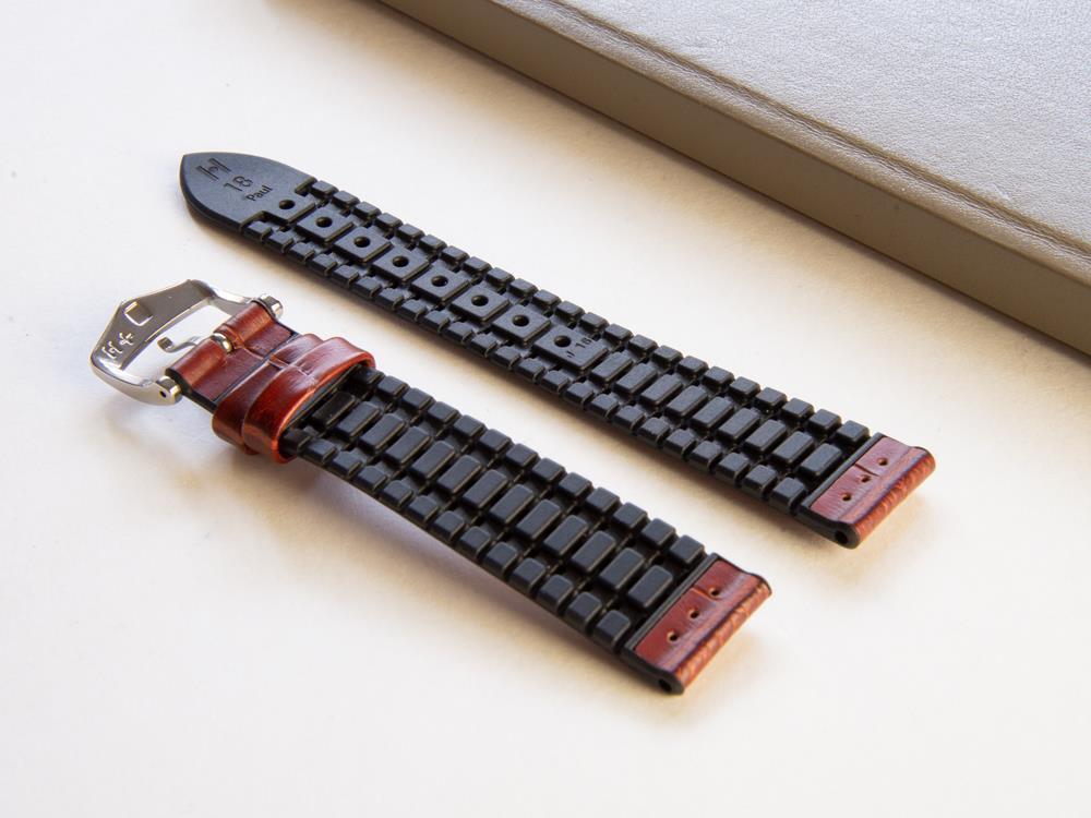 Bracelet Hirsch Performance Collection Paul, Brun Or, 18 mm, 0925028070-2-18