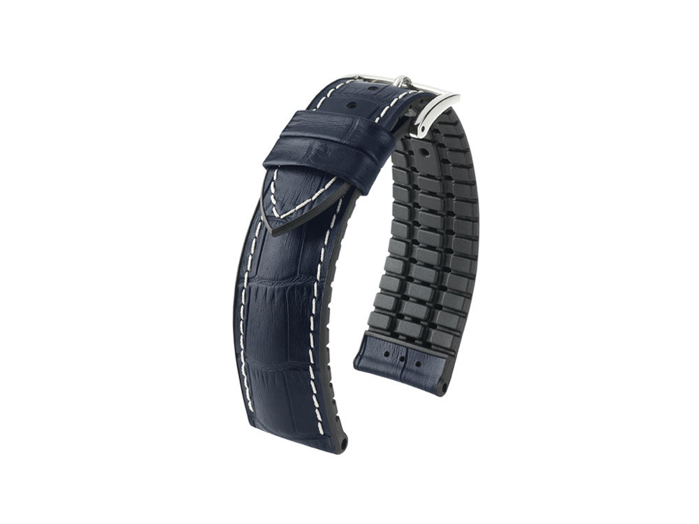 Bracelet Hirsch Performance Collection George, Bleu, 24 mm