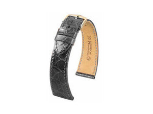 Bracelet Hirsch Genuine, Noir, L (200 mm), 20 mm, 18920850-1-20