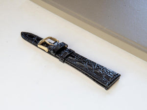 Bracelet Hirsch Genuine, Noir, L (200 mm), 20 mm, 18920850-1-20