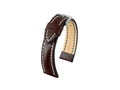 Bracelet Hirsch Cuir de veau, Marron Heavy Calf, Blanc, 22 mm, 01475010-2-22