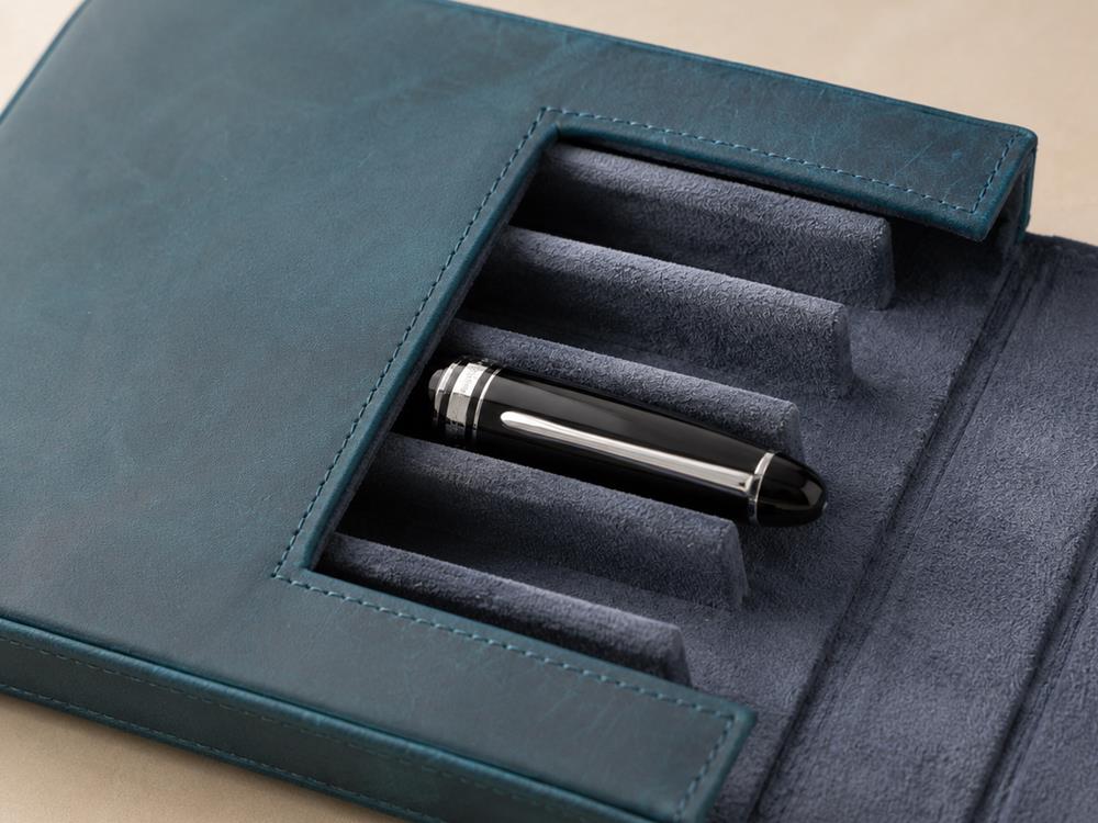 Étui à stylos Iguana Bleu 6, PEN-CASE-BLUE-6