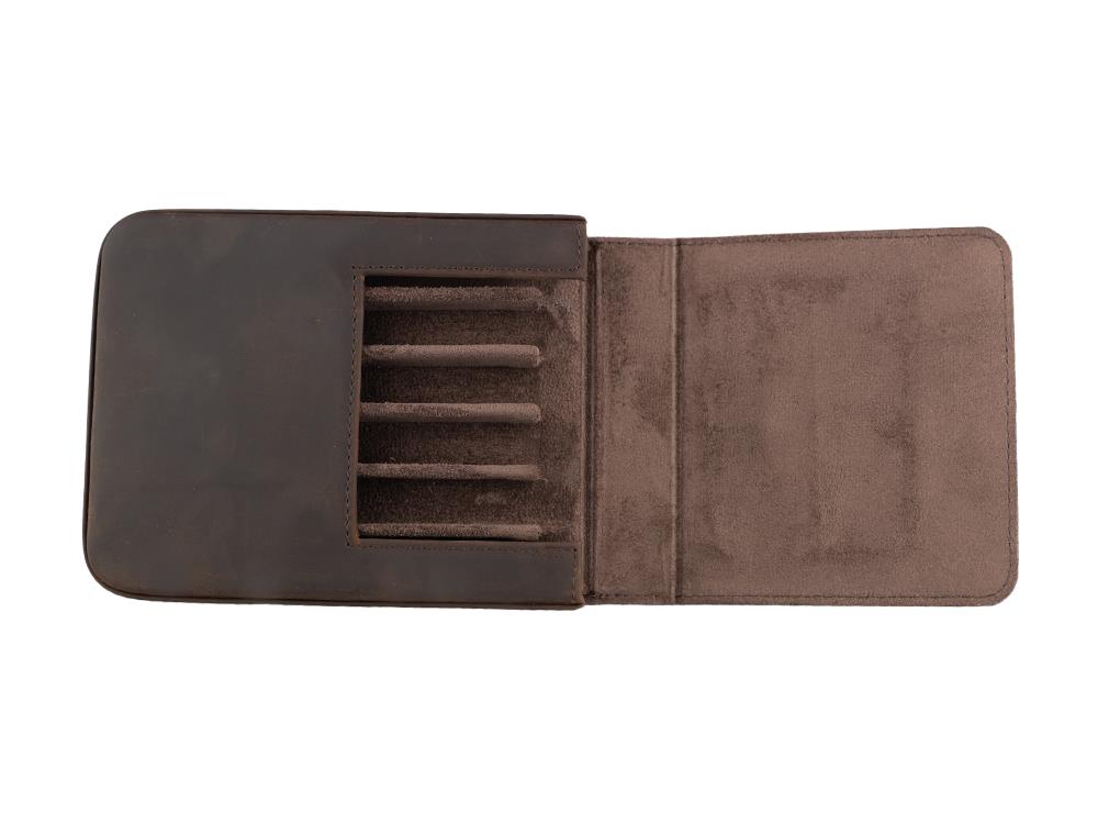 Étui à stylos Iguana Marron 6, PEN-CASE-BROWN-6