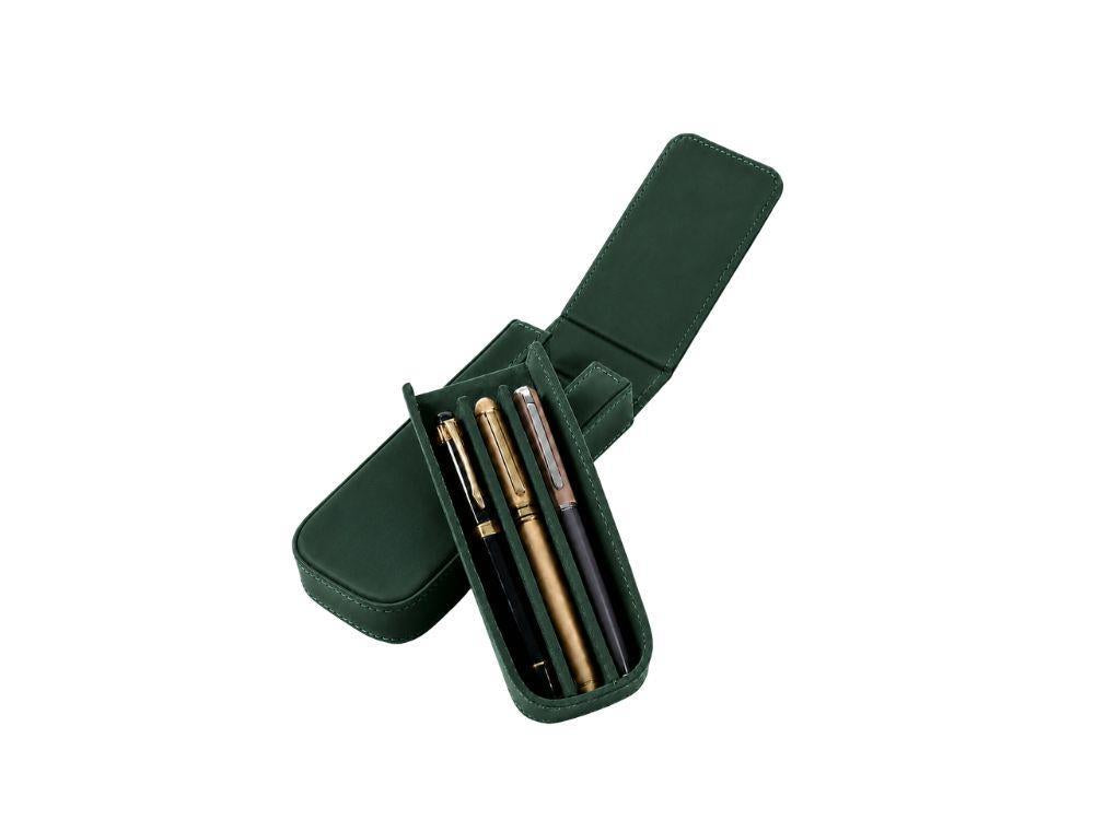 Étui à stylos Iguana Vert pour 3 exercices d'écriture, PEN-CASE-GREEN-3