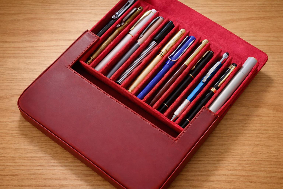 Étui à stylos Iguana Rouge 12 Pièces d'écriture