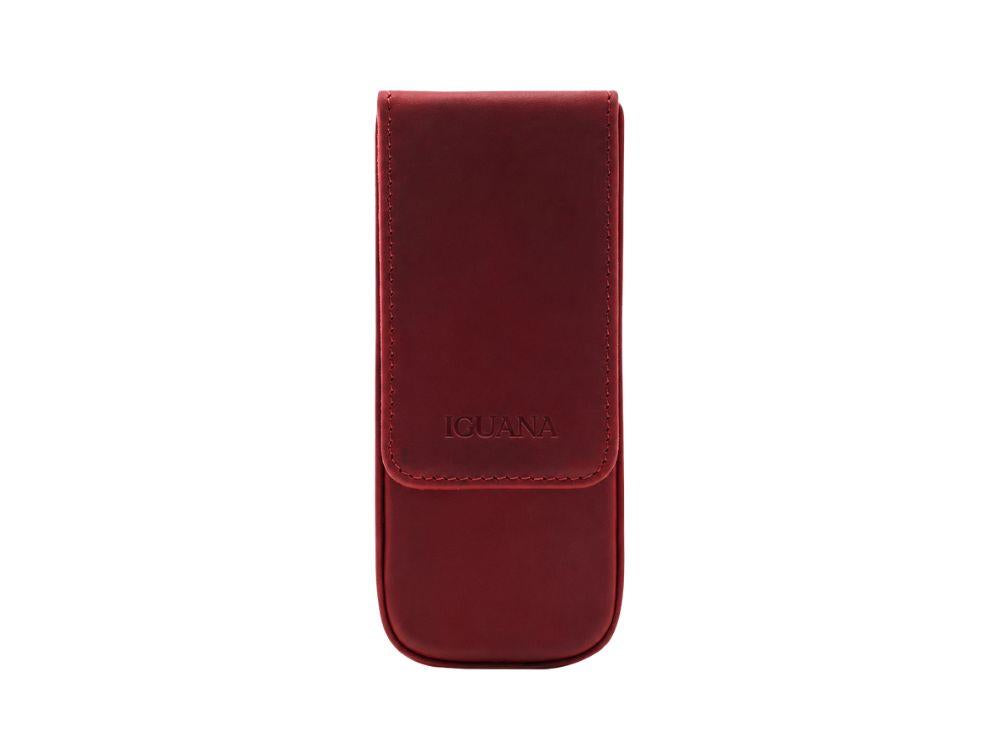 Étui à stylos Iguana Rouge pour 3 articles d'écriture, PEN-CASE-RED-3