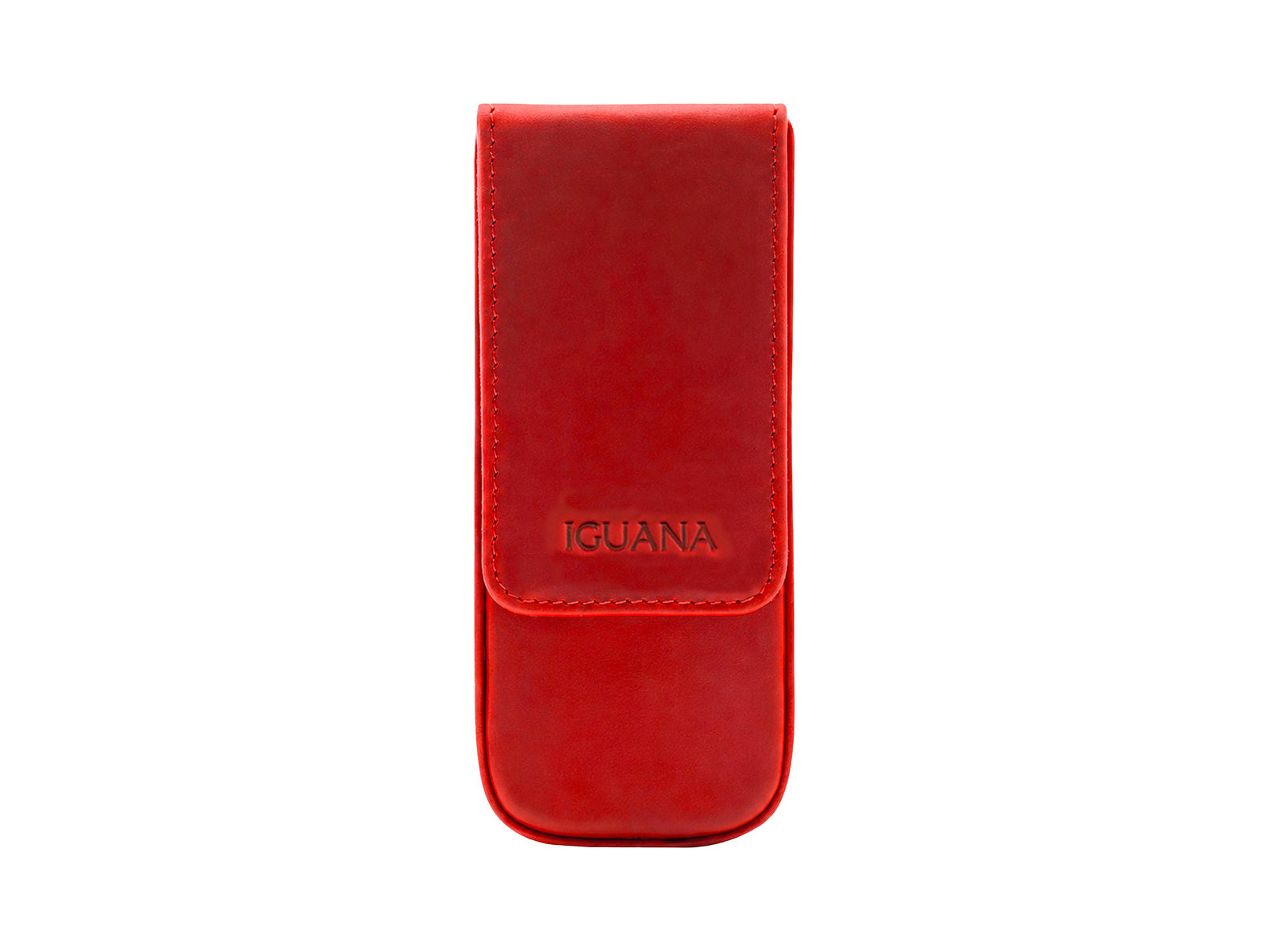 Étui à stylos Iguana Rouge pour 3 articles d'écriture, PEN-CASE-RED-3