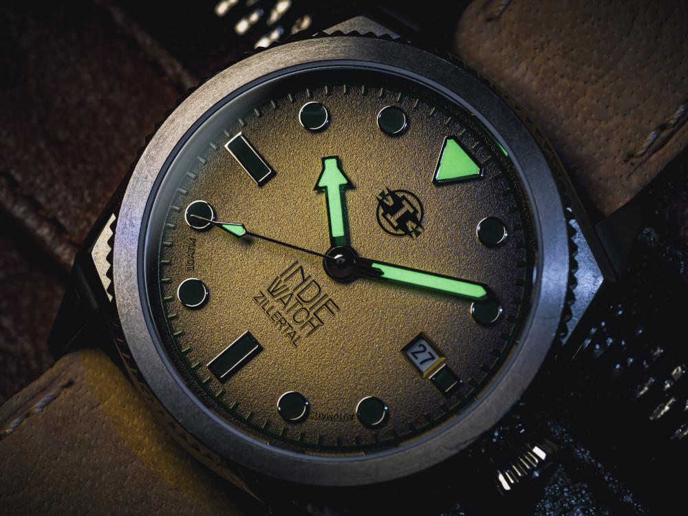 Montre Automatique Indie Watch Zillertal, Jaune, 40 mm, 163S