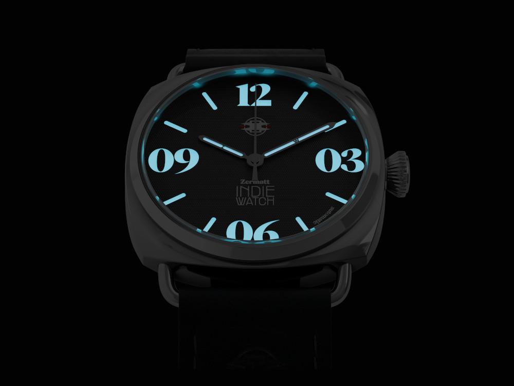 Montre Automatique Indie Watch Zermatt, Noir, 44 mm, 31B