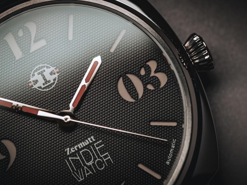 Montre Automatique Indie Watch Zermatt, Noir, 44 mm, 31B