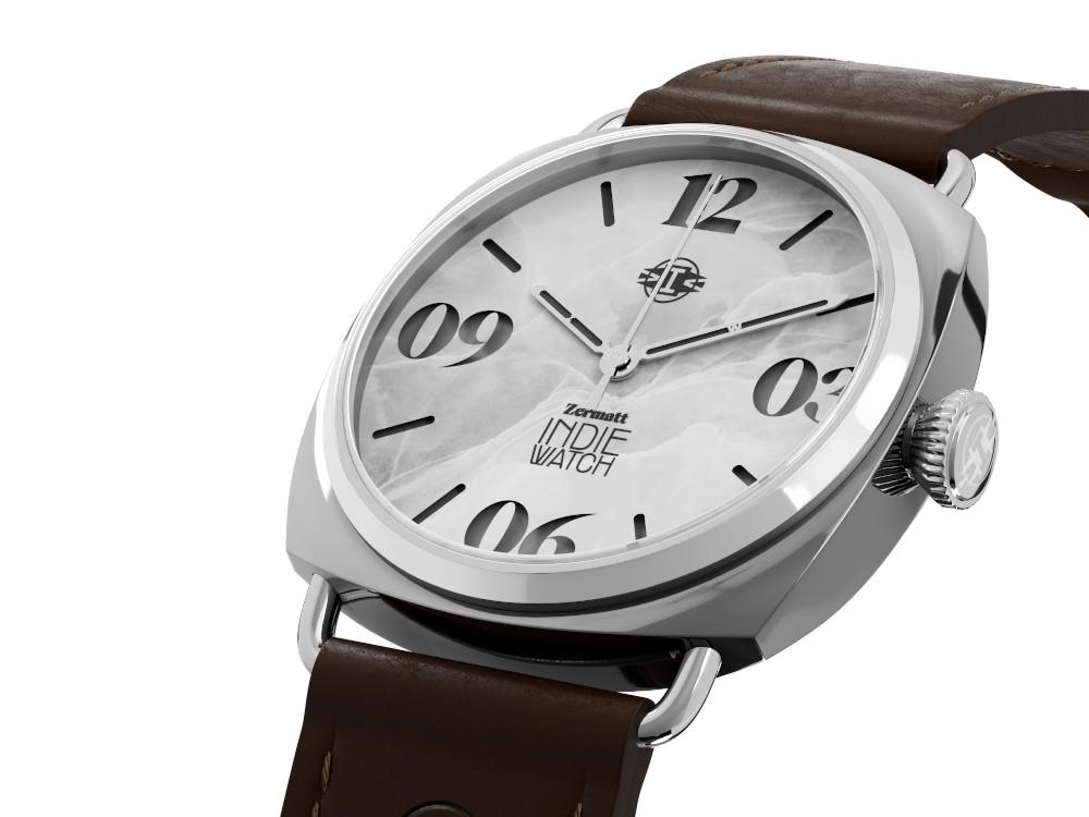 Montre Automatique Indie Watch Zermatt, Blanc, 44 mm, 31G