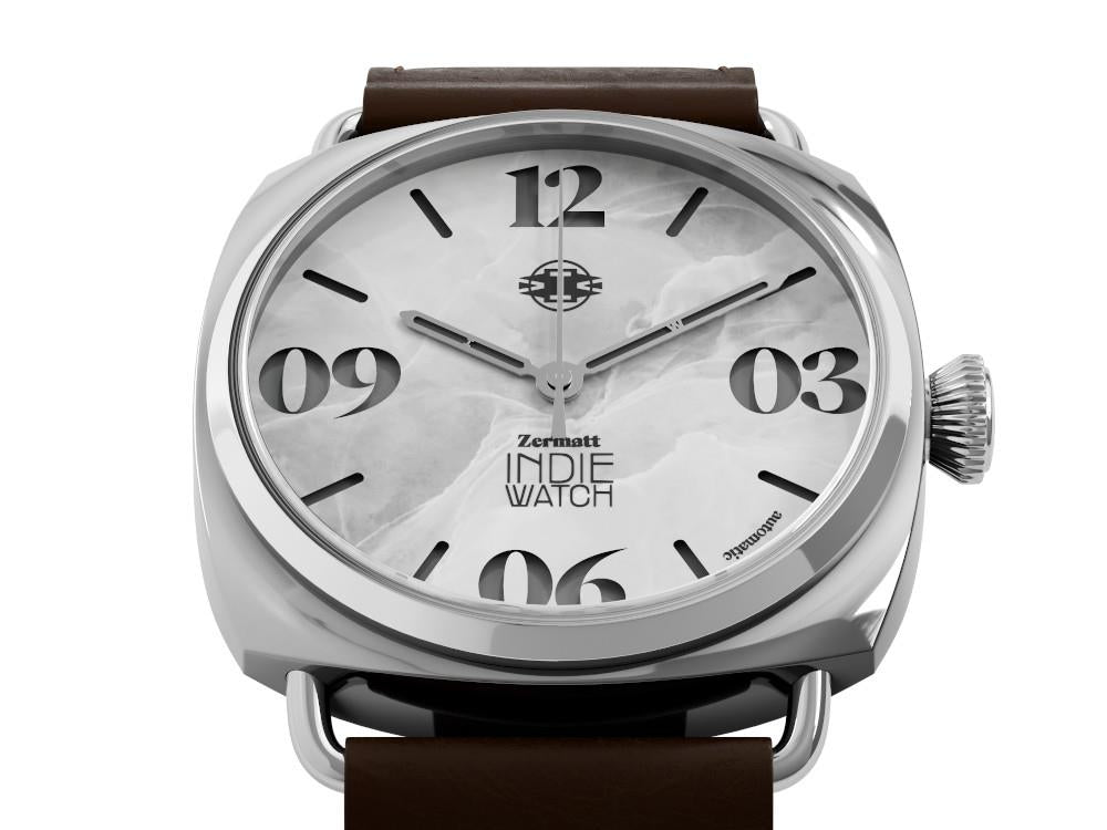 Montre Automatique Indie Watch Zermatt, Blanc, 44 mm, 31G