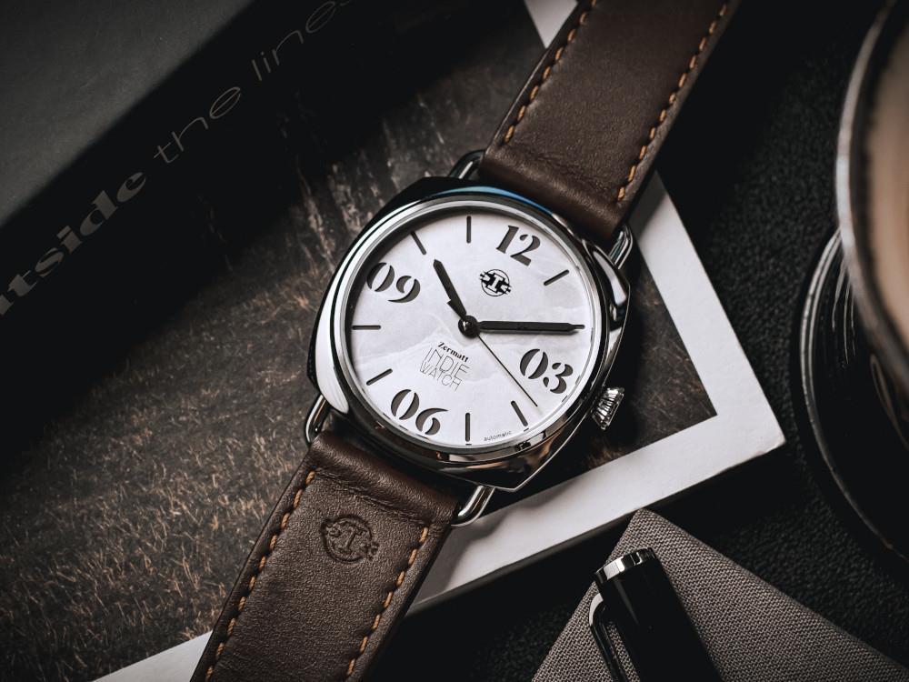 Montre Automatique Indie Watch Zermatt, Blanc, 44 mm, 31G