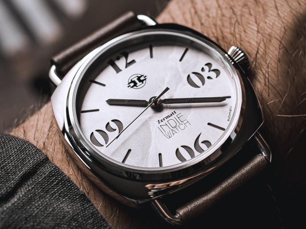 Montre Automatique Indie Watch Zermatt, Blanc, 44 mm, 31G