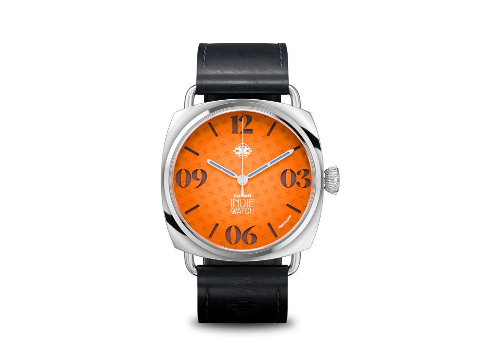 Montre Automatique Indie Watch Zermatt, Orange, 44 mm, 31K