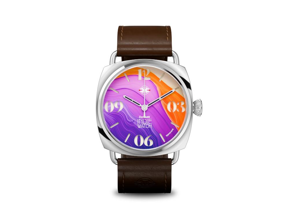 Montre Automatique Indie Watch Zermatt, Rosa, 44 mm, 31P