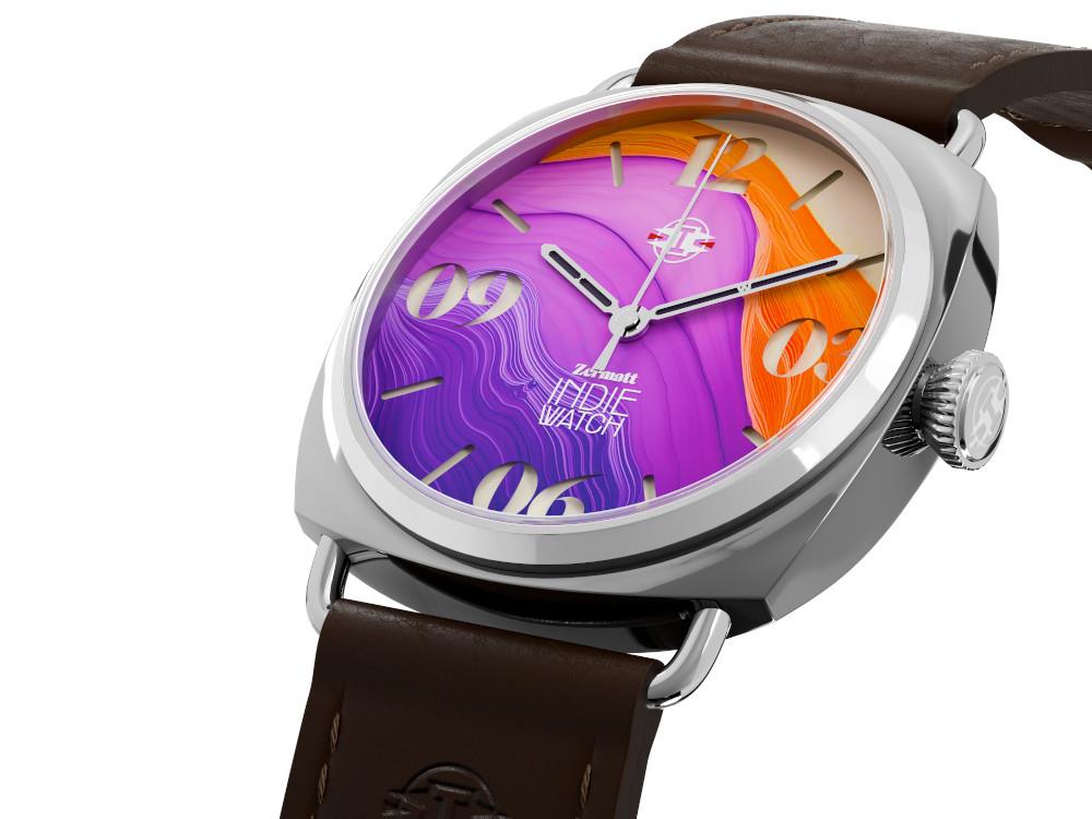 Montre Automatique Indie Watch Zermatt, Rosa, 44 mm, 31P