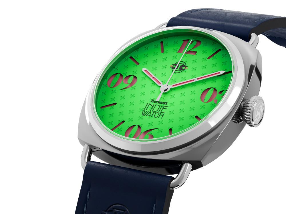Montre Automatique Indie Watch Zermatt, Vert, 44 mm, 31T