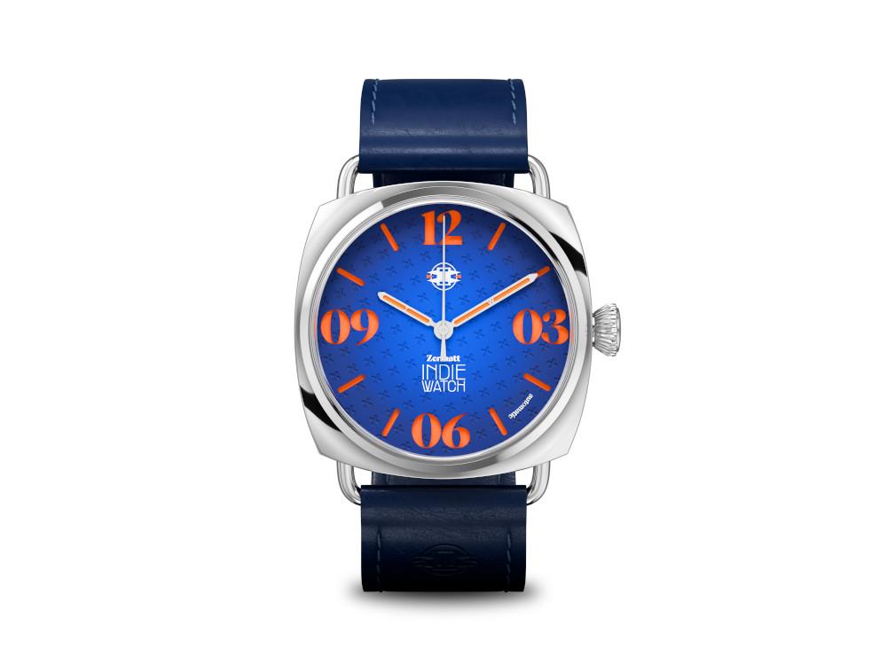Montre Automatique Indie Watch Zermatt, Bleu, 44 mm, 31Z