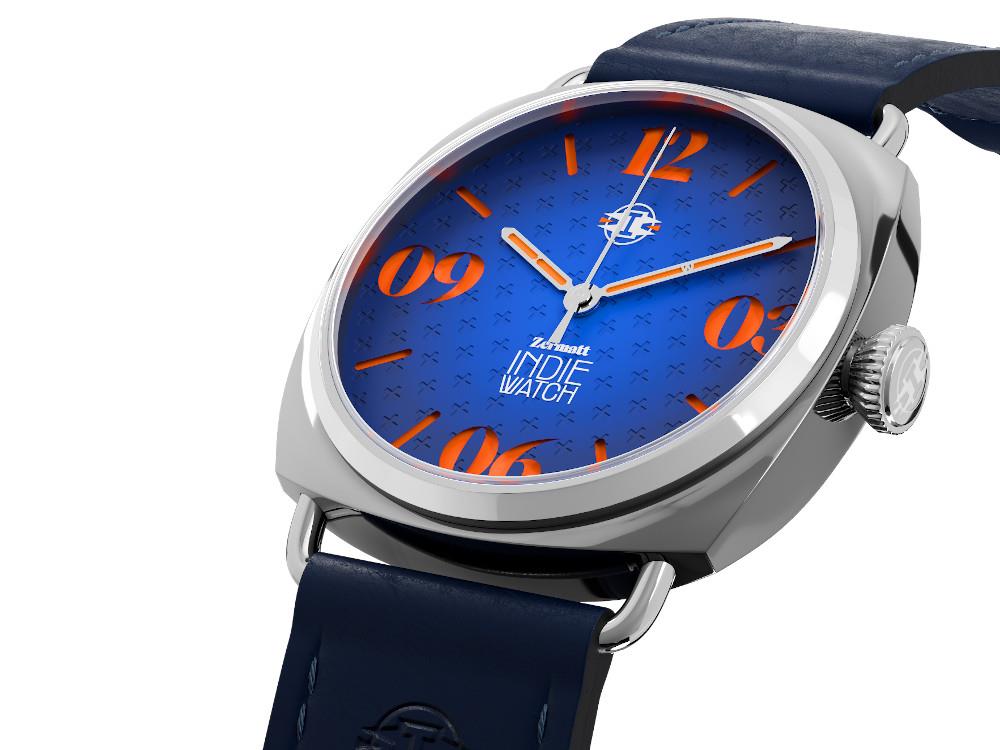 Montre Automatique Indie Watch Zermatt, Bleu, 44 mm, 31Z