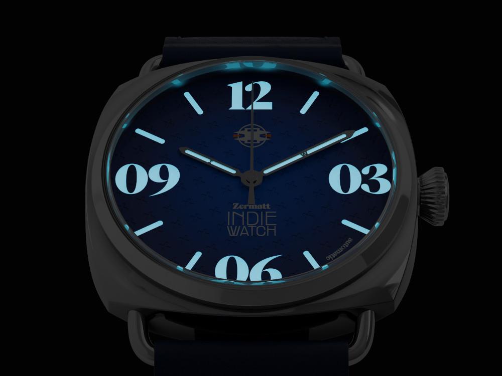 Montre Automatique Indie Watch Zermatt, Bleu, 44 mm, 31Z