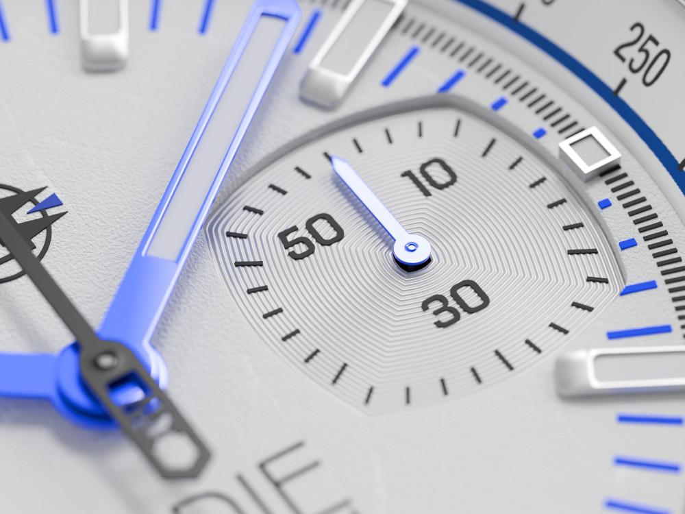 Montre à Quartz Indie Watch Strum, Blanc, 42 mm, Chronographe, 521L