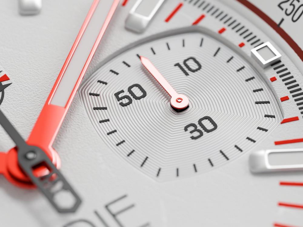 Montre à Quartz Indie Watch Strum, Blanc, 42 mm, Chronographe, 521R