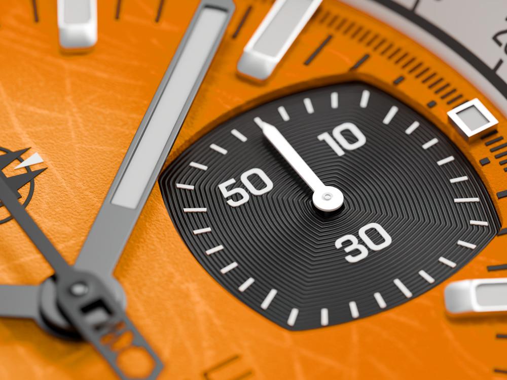 Montre à Quartz Indie Watch Strum, Orange, 42 mm, Chronographe, 521X