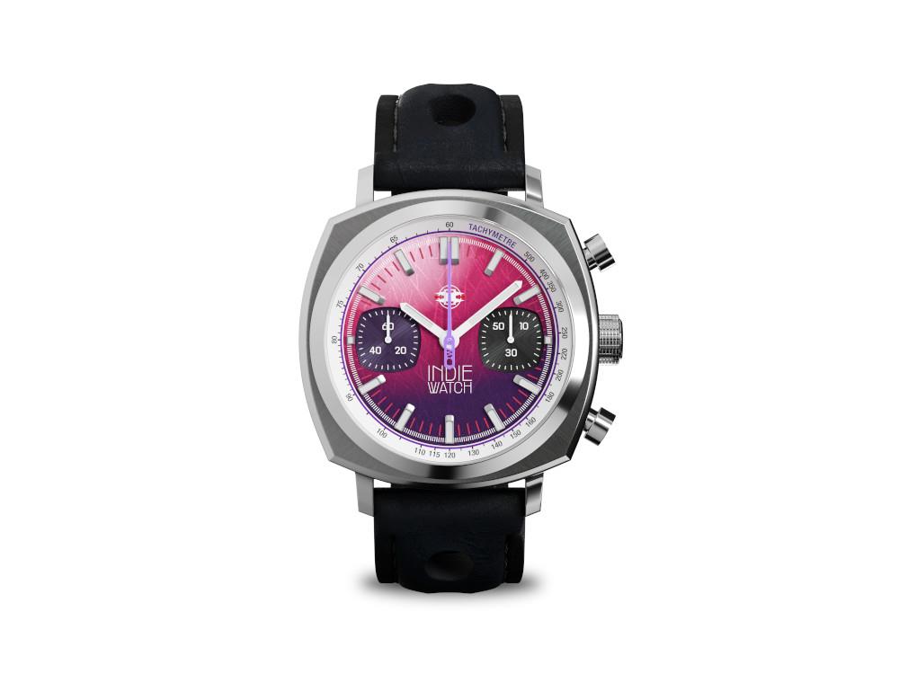 Montre à Quartz Indie Watch Strum, Rosa, 42 mm, Chronographe, 521Z