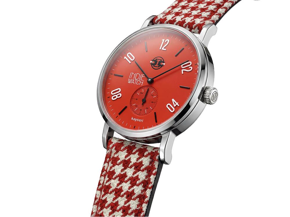 Montre à Quartz Indie Watch Kayseri, Acier Inoxydable 316L, Rouge, 38 mm, 76Q