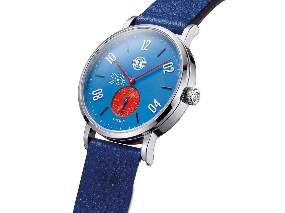 Montre à Quartz Indie Watch Kayseri, Acier Inoxydable 316L, Bleu, 38 mm, 76X