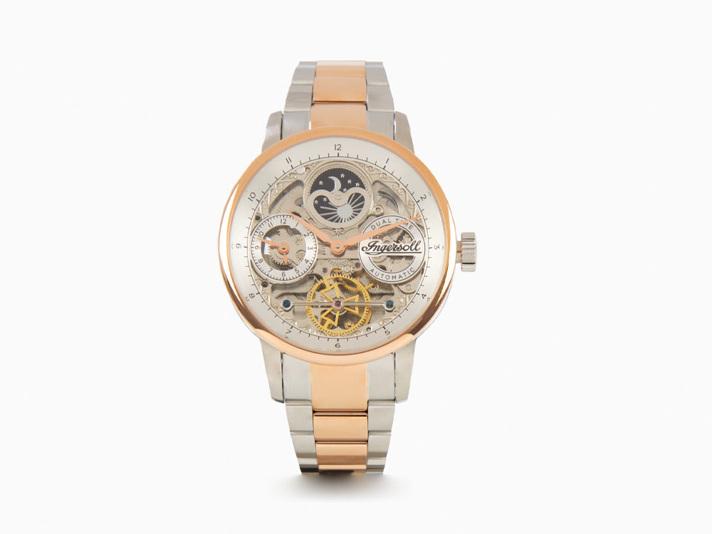 Montre Automatique Ingersoll 1892-Jazz, 42 mm, PVD Or Rose, Gris, 5 atm, I07706