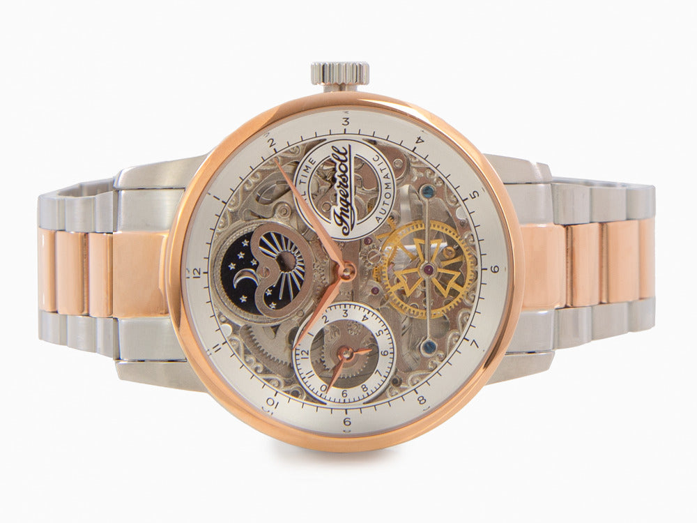 Montre Automatique Ingersoll 1892-Jazz, 42 mm, PVD Or Rose, Gris, 5 atm, I07706