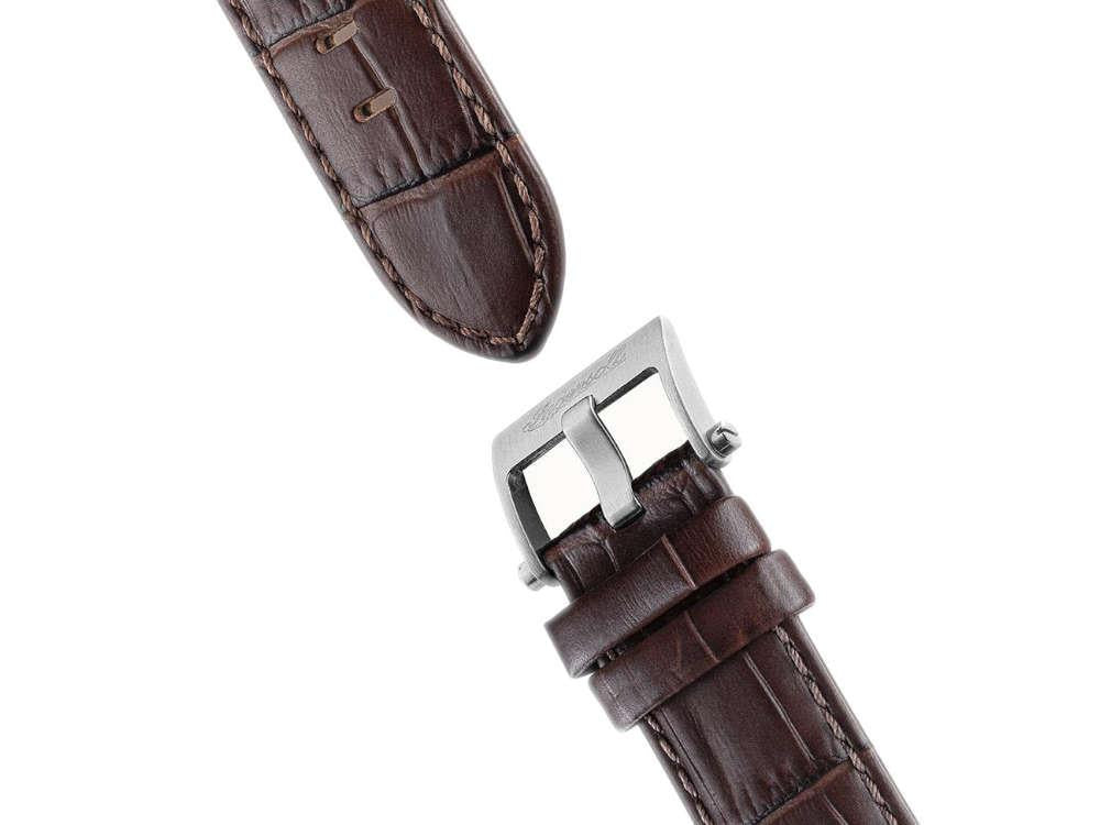 Montre Automatique Ingersoll 1892 Orville, 46mm, Blanc, Bracelet en cuir, I09307