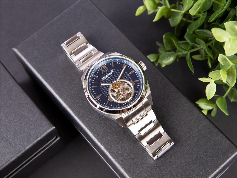 Montre Automatique Ingersoll Shelby, Acier Inoxydable 316L, 44 mm, Bleu, I10902