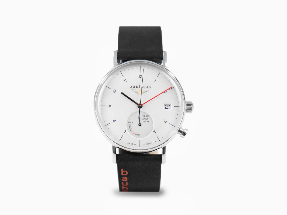 Montre à Quartz Bauhaus, Argent, 41 mm, Jour, 2112-1