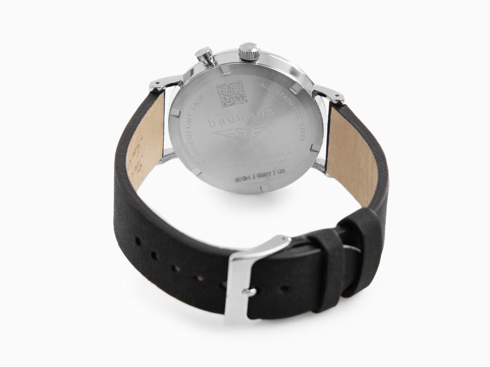 Montre à Quartz Bauhaus, Argent, 41 mm, Jour, 2112-1