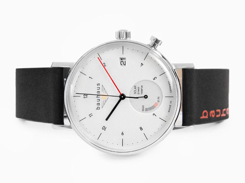 Montre à Quartz Bauhaus, Argent, 41 mm, Jour, 2112-1