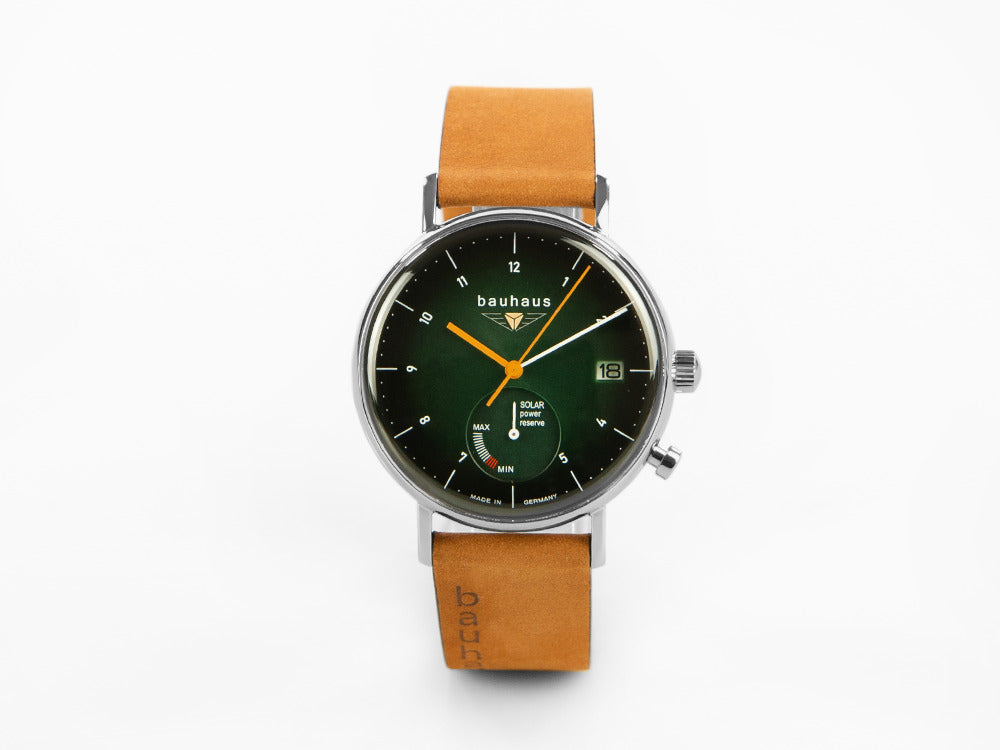 Montre à Quartz Bauhaus, Vert, 41 mm, Jour, 2112-4