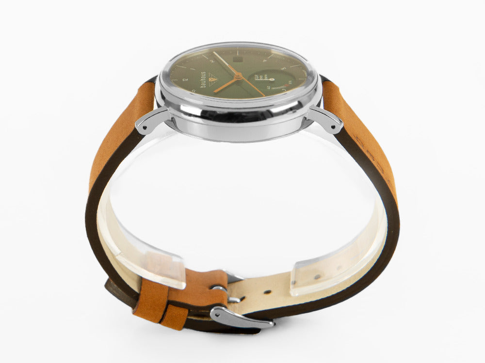 Montre à Quartz Bauhaus, Vert, 41 mm, Jour, 2112-4