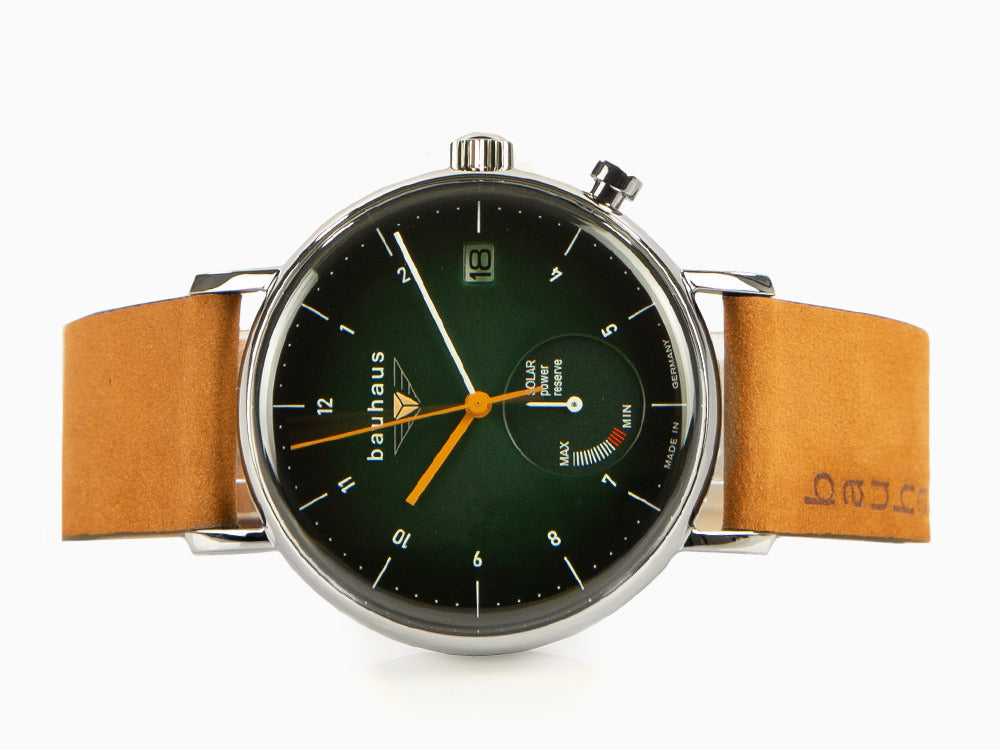Montre à Quartz Bauhaus, Vert, 41 mm, Jour, 2112-4