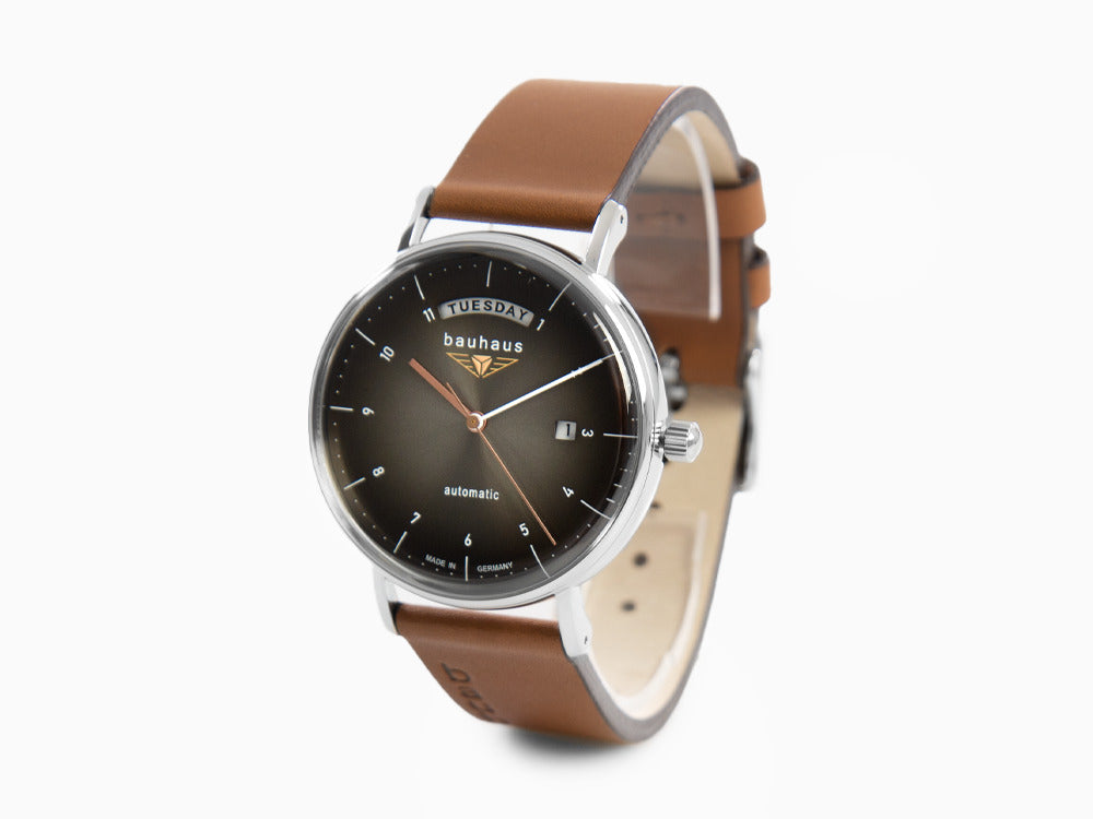 Montre Automatique Bauhaus, Noir, 41 mm, Jour et Date, 2162-2