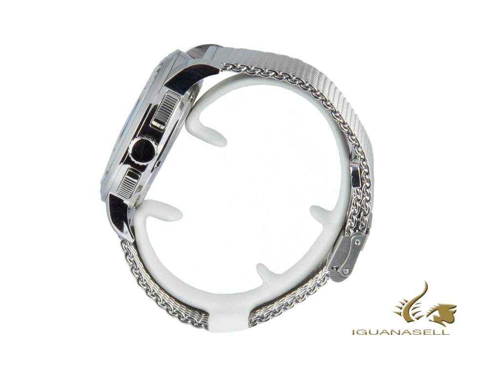 Montre à Quartz Ingersoll Regent, Chronographe, Noir, Maille milanaise, I00103