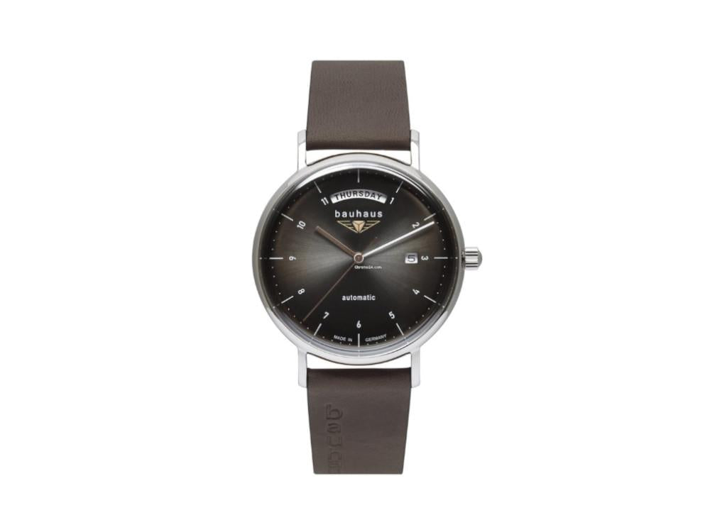 Montre Automatique Bauhaus, Noir, 41 mm, Jour et Date, 2162-2