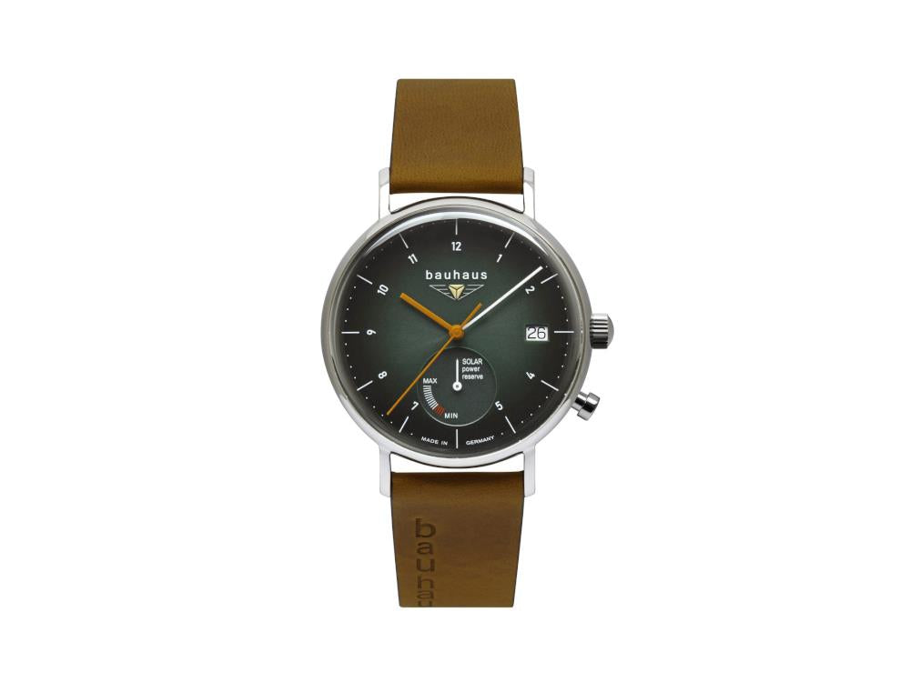 Montre à Quartz Bauhaus, Vert, 41 mm, Jour, 2112-4