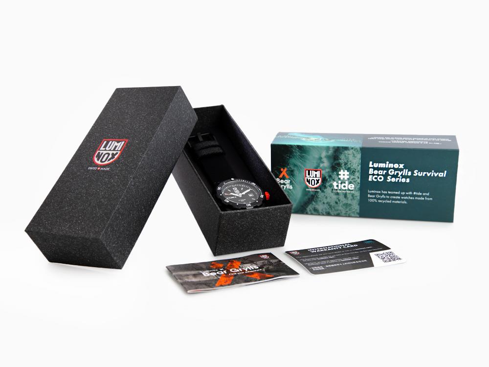 Montre à Quartz Luminox Bear Grylls No Planet B, Noir, 42 mm, XB.3722.ECO