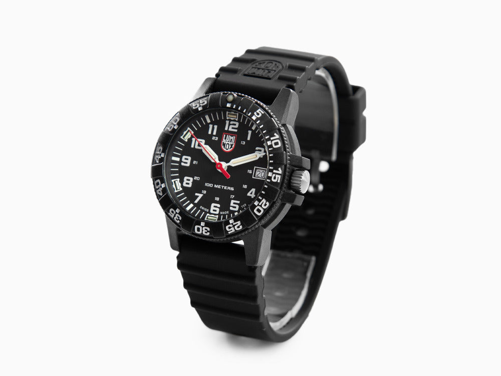 Montre à quartz Luminox Leatherback Sea Turtle, Noir, Carbone, 39mm, 10 atm