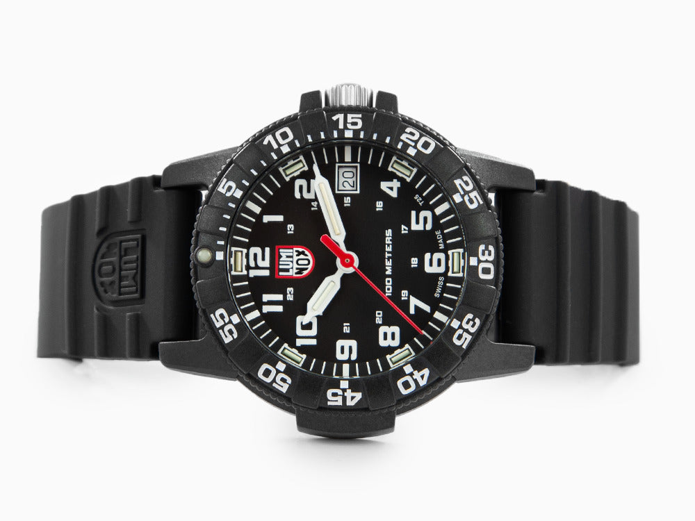 Montre à quartz Luminox Leatherback Sea Turtle, Noir, Carbone, 39mm, 10 atm